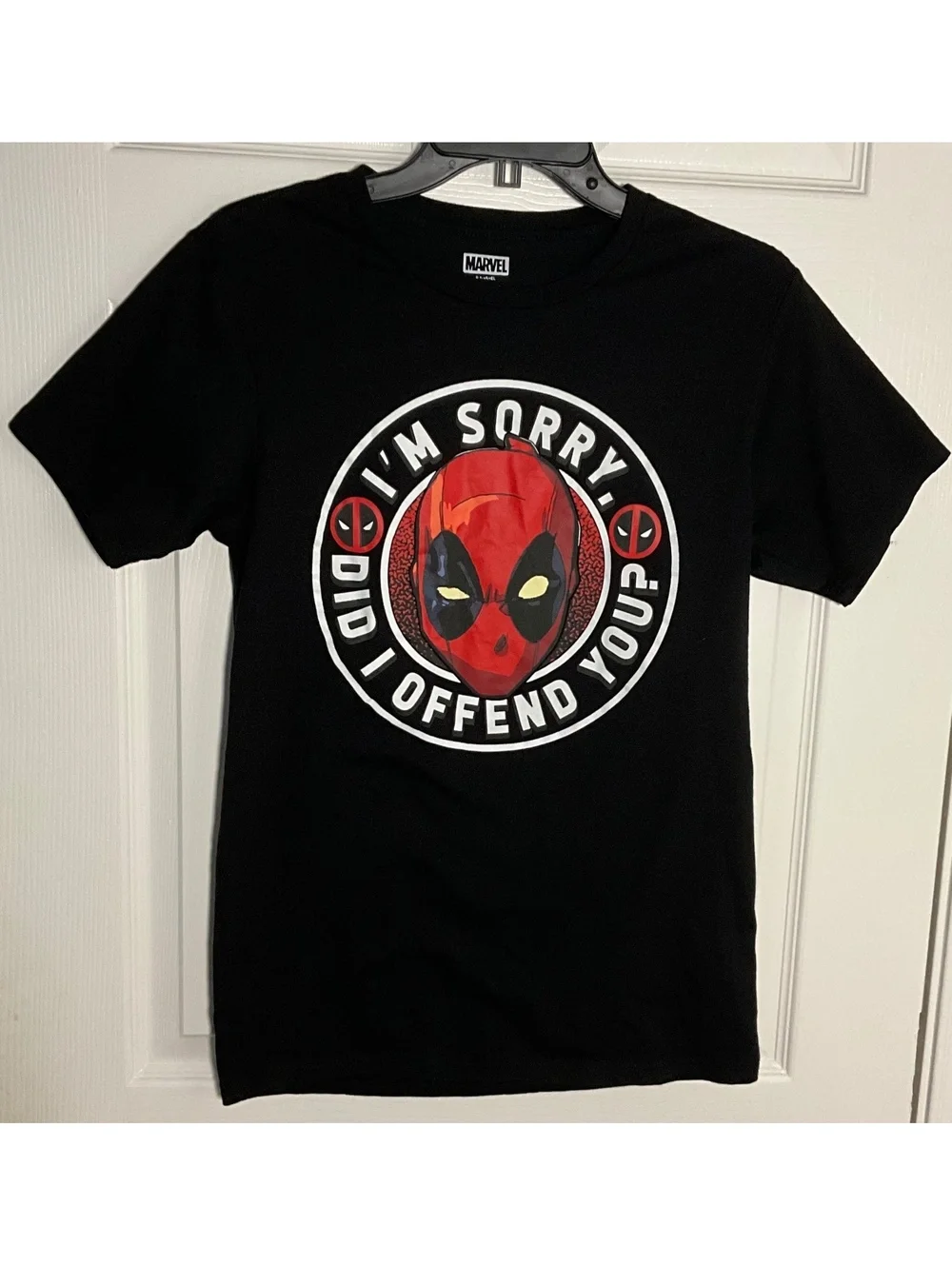 Marvel Deadpool Black Graphic T-Shirt Size S